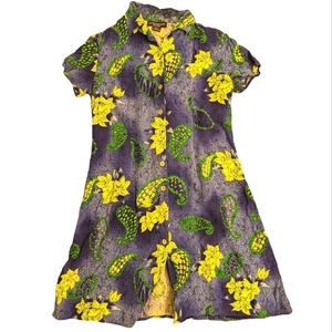 Collared Button up Mini Dress